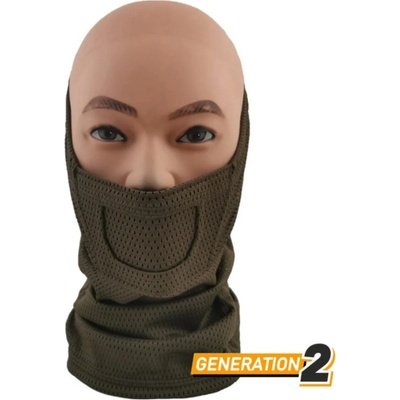 Nákrčník Cygnus Armory Face Warrior Gen2 zelený – Zboží Dáma