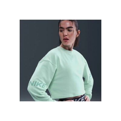 Nike Pro Women Dri-FIT Fleece Crew HV3591-353 zelená