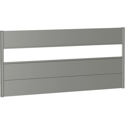 Kovový plot Biohort 200 x 90 cm hliník so sklom sivý kremeň metalický
