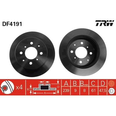 Brzdový kotúč TRW DF4191