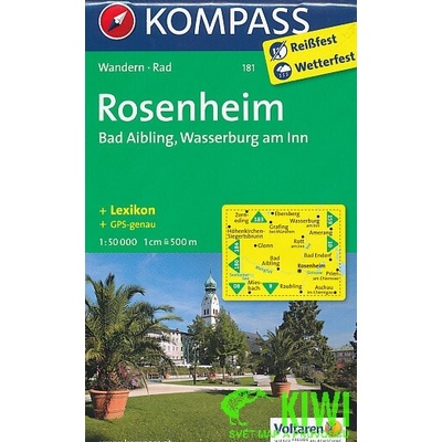 KOMPASS Wanderkarte Rosenheim - Bad Aibling - Wasserburg am Inn