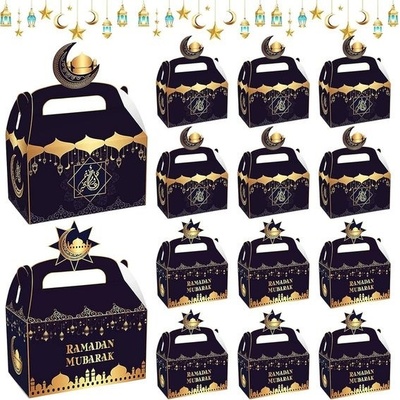 Dárkové krabičky Ramadan, 12 kusů Dárkové tašky Eid Mubarak Dekorace Ramadan Papírové tašky Dárkové