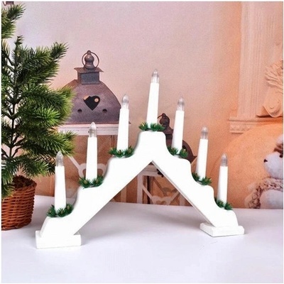 Grugen Adventný svietnik WHITE WOOD 7 LED