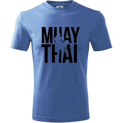 Nápis Muay Thai tričko svetlomodrá