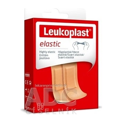 LEUKOPLAST ELASTIC náplasť na rany, 2 veľkosti (inov.2020/2021) 20 ks