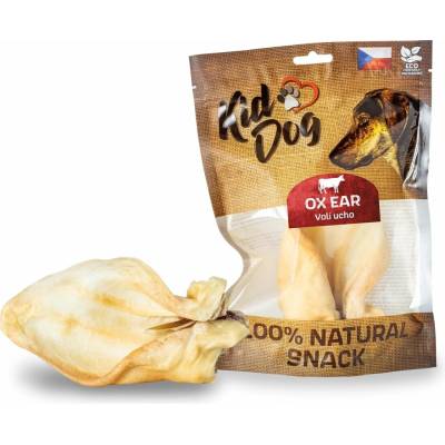 KIDDOG 100 % Natural Snack OX volí ucho prírodný 17 cm 1 ks/bal