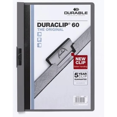 DURABLE Издръжлива папка с клипс Duraclip A4, 60 листа, черна 220901 (220901)