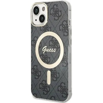 GUESS Кейс Guess IML 4G MagSafe за iPhone 15, черен (3666339194543)