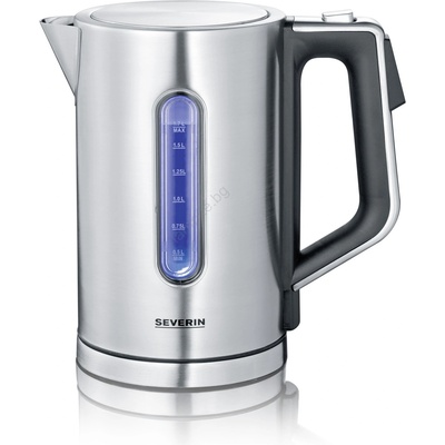 Severin WK 3418 - Електрическа кана 1, 7 л 3000 W/230 V неръждаема стомана/черна (BV0123)