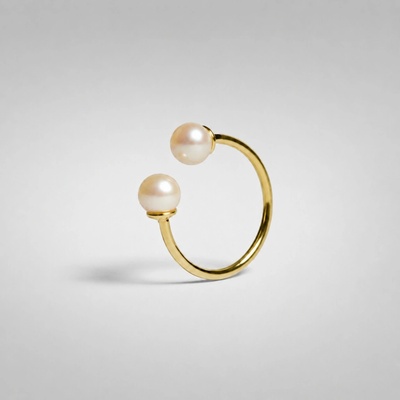 Double Pearl Gold prstýnek Velikost :