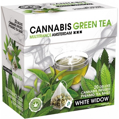 Cannabis White Widow Zelený čaj krabička 20 pyramidových sáčků