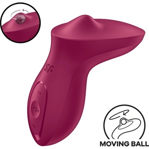 Satisfyer Exciterrr - въртящ се клиторен вибратор с перли (червен)