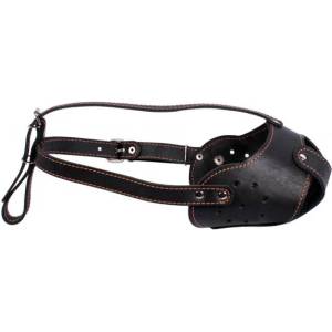 COLLAR Кожена намордник за куче Collar черен - бултериер