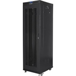Lanberg Комуникационен шкаф Lanberg rack cabinet 19" free-standing 42U/600x800 (flat pack) with mesh door lcd black v2 (FF01-6842-23BL)