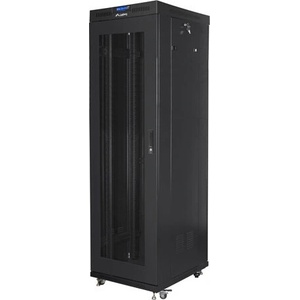 Lanberg Комуникационен шкаф Lanberg rack cabinet 19" free-standing 42U/600x800 (flat pack) with mesh door lcd black v2 (FF01-6842-23BL)