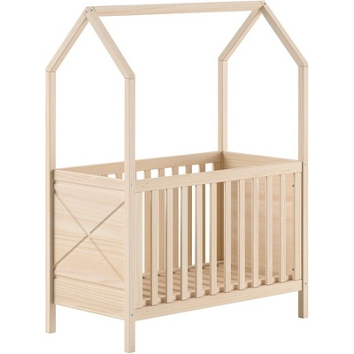Vipack Детско креватче 60x120 cm от масивен бор с регулируема височина в естествен цвят Scott - Vipack (STBB6010)