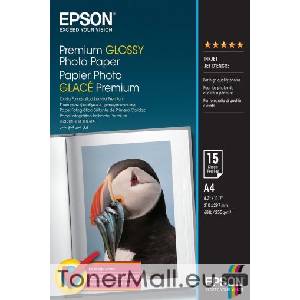 Epson Фотохартия EPSON C13S042155 Premium Glossy Photo Paper A4, 255gsm, 15 sheets