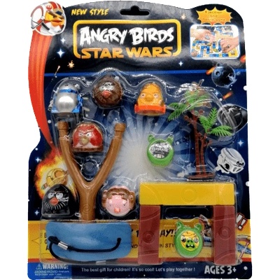 Фигури Angry Birds с прашка и палма 656