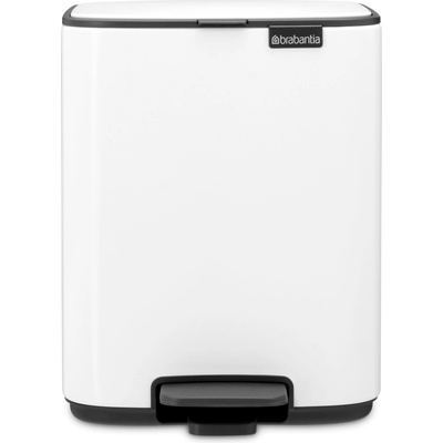 Brabantia Кошче за отпадъци с педал BO 7 l, бял, стомана, Brabantia (BRAB236884)