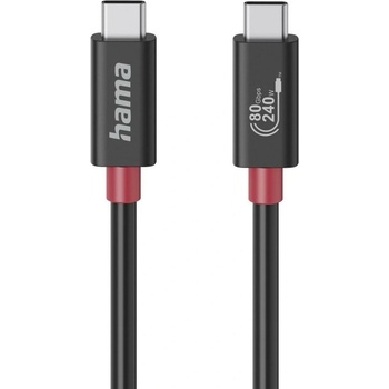 Hama Кабел Hama, от USB-C(м) към USB-C(м), 1m, 240W, черен (200799)