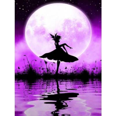 Norimpex - Puzzle Diamant painting: Ballerina by the pond 30x40cm - 1 - 39 piese