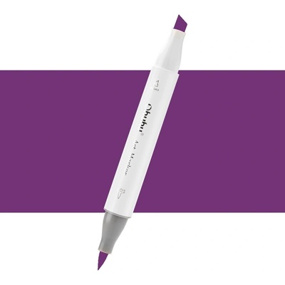 Lihová fixa OHUHU oboustranná Brush & Chisel, Deep Purple (V090)