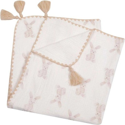 DuetBaby Dětská mušelínová deka s potiskem zajíček – Zbozi.Blesk.cz