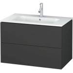 Duravit L-Cube - Шкафче за умивалник 55x82x48 см, 2 чекмеджета, графит матов LC624104949 (LC624104949)