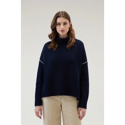 Woolrich WOOL CABLE' TURTLENECK modrá
