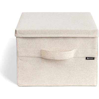 Bigso Бежова текстилна кутия за съхранение с капак 31x41x22 cm Soft Storage Medium - Bigso (6959S0801-99)