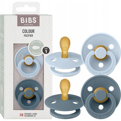 Bibs Colour symetrické cumlíky kaučuk 2 ks Baby Blue / Petrol