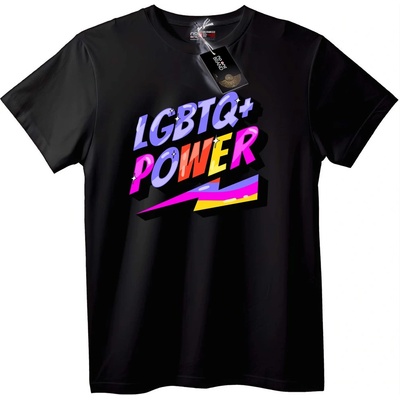 NOONEBRAND Тениска ЛГБТК+ Сила - 6XL, Black