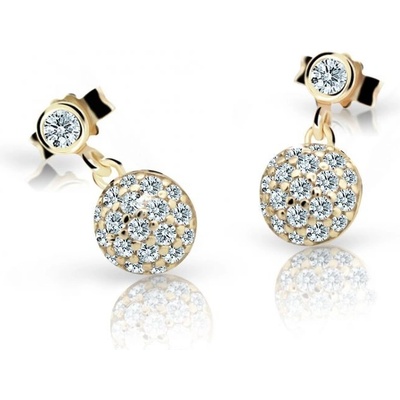 Danfil detské náušnice C2150 zo žltého zlata white puzeta