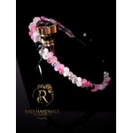 Radi handmade Официална диадема с цикламени кристали и ахат (282)