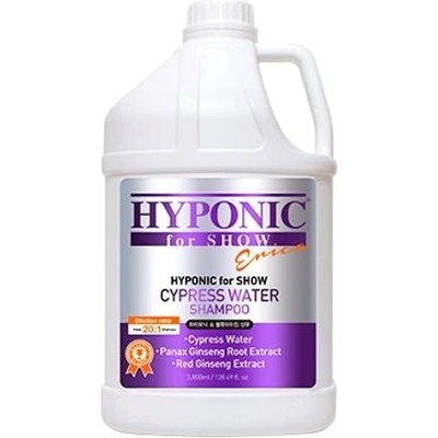 Hyponic for Show Dogs Cypress Objemový šampon pro psy 3800 ml + pumpička