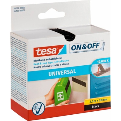 tesa® On & Off suché zipy Samolepicí pás pro univerzání použití Barva: bílá, Rozměr: 2,5 m : 20 mm