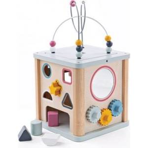 Bigjigs Toys Дървен куб с активности (32009)