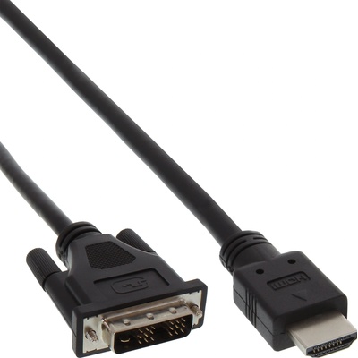 InLine 4043718064595 адаптер за видео кабел 3 м DVI HDMI Черен (17663E)
