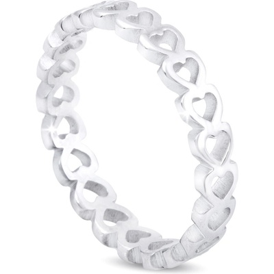 Biju Dámský z chirurgické oceli složený ze srdíček 4000251