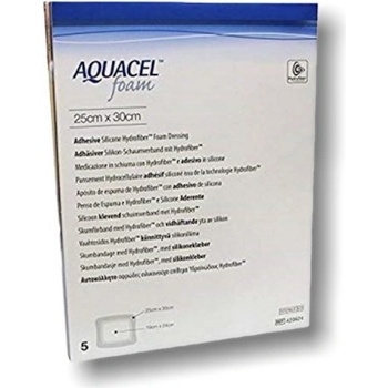 AQUACEL Ag+ Extra krytie na rany so striebrom so zosilneným účinkom 20 x 30 cm 5 ks