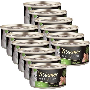 Miamor Feine Filets Naturell тонфиш и зеленчуци 12 x 80 г