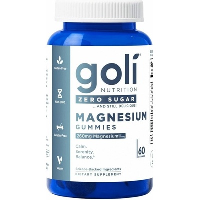 Goli Nutrition Zero Sugar Magnesium, Blueberry 60 gumených cukríkov
