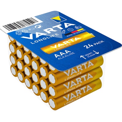 VARTA Алкални батерии VARTA - Longlife, ААА, 24 бр (4103301124)