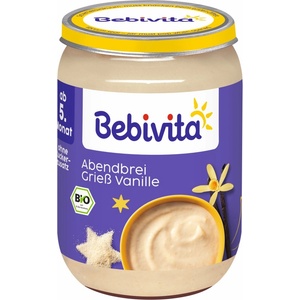 Bebivita Био млечна каша Bebivita Лека нощ - Грис с ванилия, 190 g (14601-02) - baby