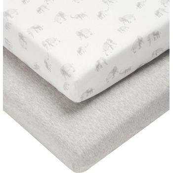 Image 1 of Mamas & Papas Долен чаршаф с ластик за легло Mamas & Papas - Elephant, 70 x 142 cm, 2 броя (7797X6901)