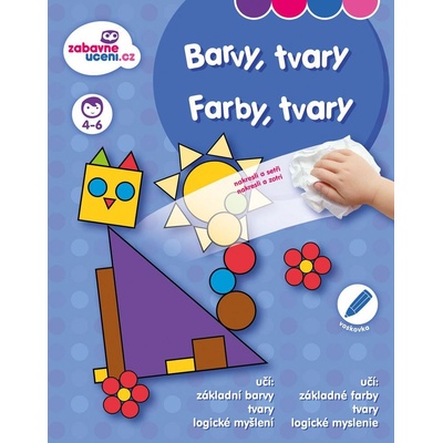 stíratelná poblikace barvy tvary