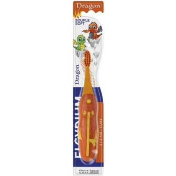 ELGYDIUM Kids Детска четка за зъби Dragon, Souple Soft, 2-6 години