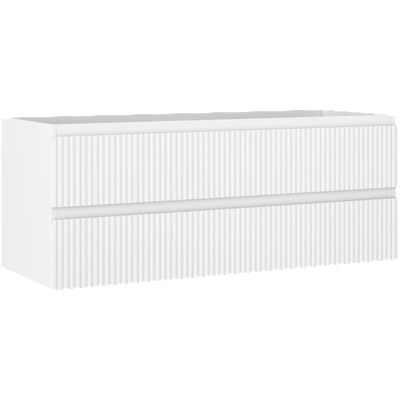 Mexen Rivel шкаф за баня под мивка 120 см, 2 чекмеджета, оребрена, бяла матова - 91A20-12047-2-BFF01 (91A20-12047-2-BFF01)