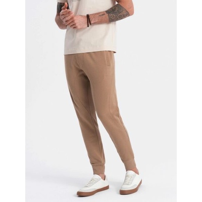 Tepláky s trendy prešívaním V2 PABS-0173 hnědá