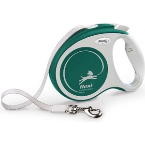flexi Автоматичен повод Flexi COMFORT PLUS M ЛЕНТА - Зелен, 5 м за кучета до 25 кг NOBBY Germany 04592
